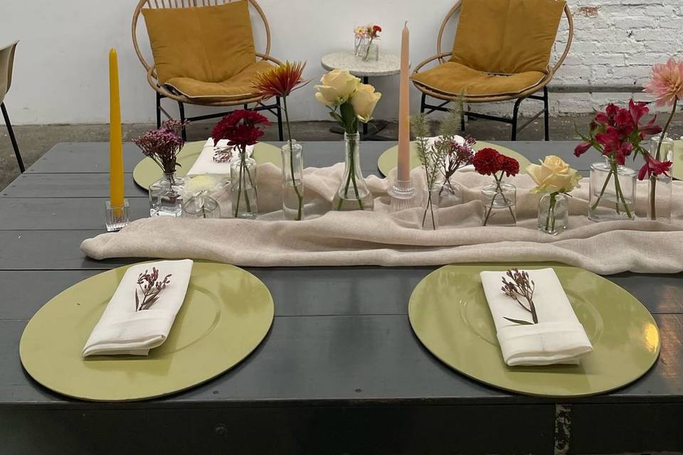 Mesa decorada