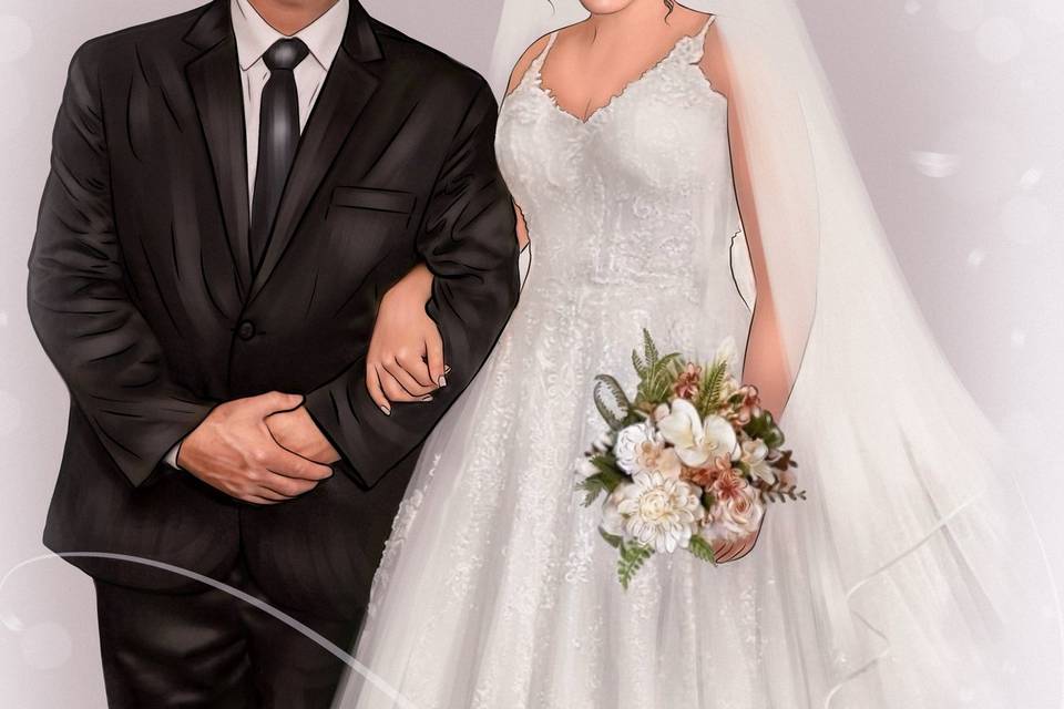 Montagem pai e filha com fotos