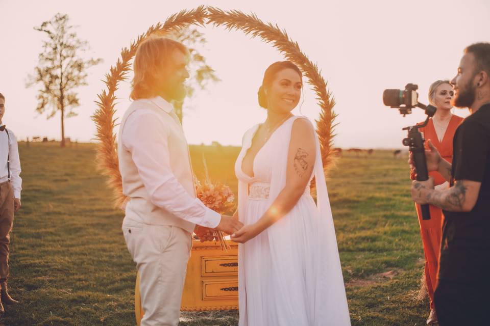 Casamento por do sol