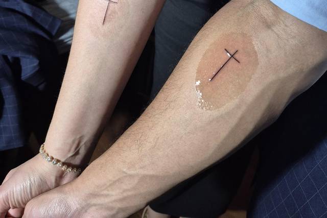Tatuagem de casal - cruz