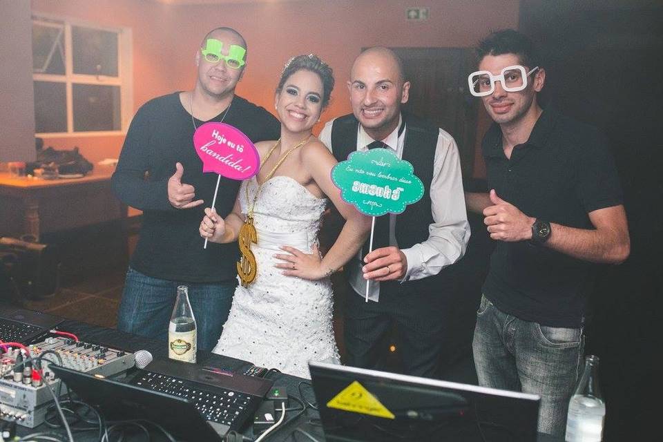 Casamento foto com parceiros