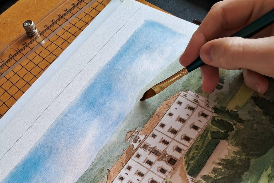 Aquarela para convite