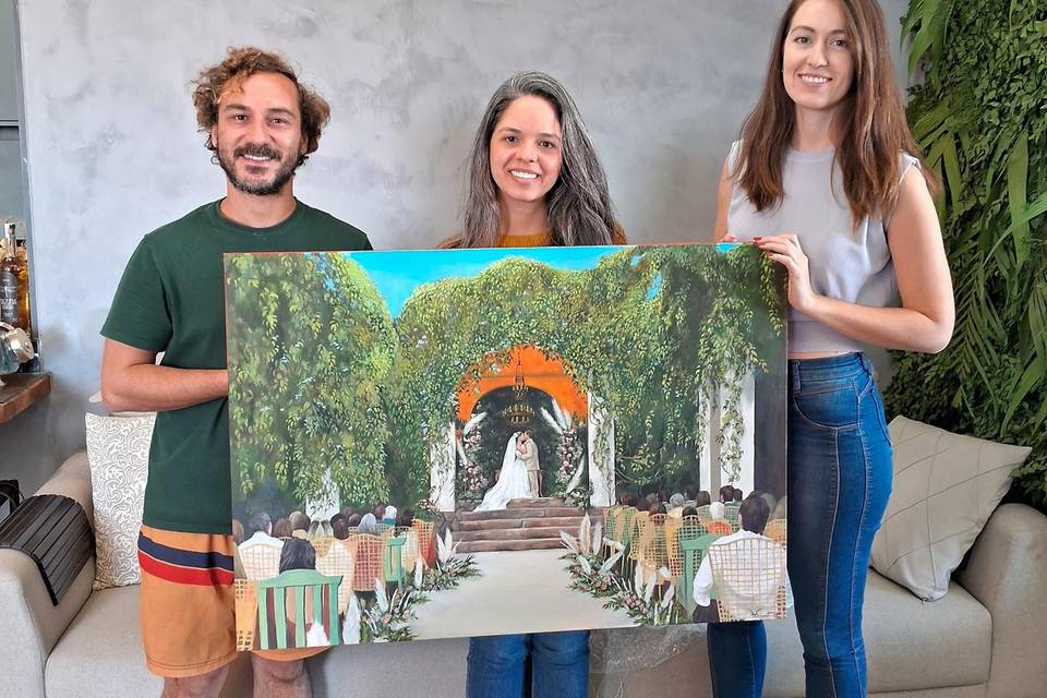 Entrega do quadro