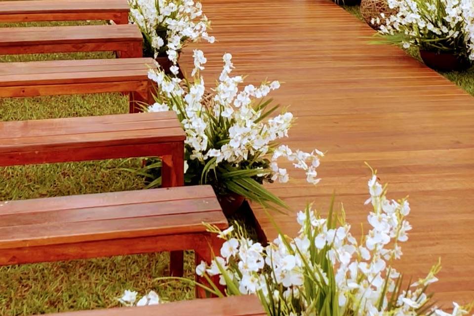 Cerimônia com orquídea permane