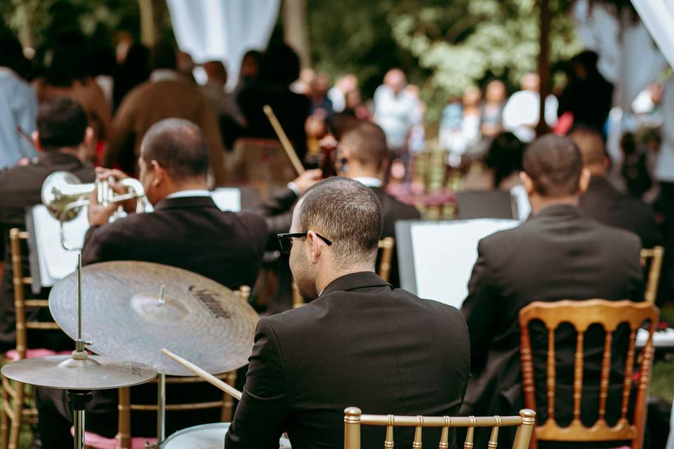 Orquestra atuando