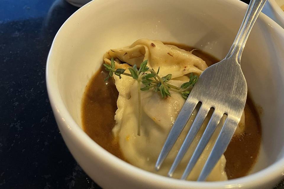 Mini porção de ravioli