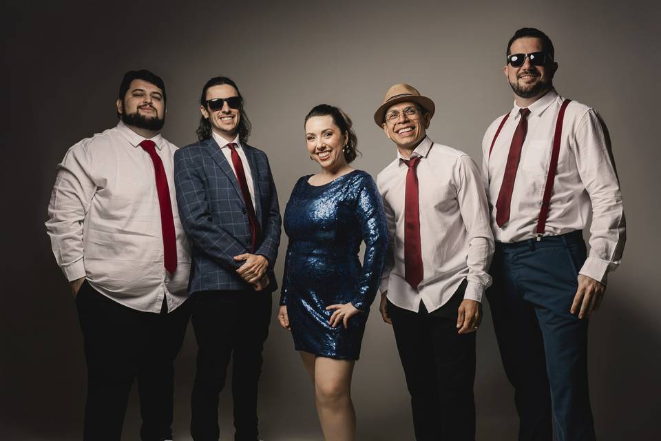 Figurino Azul-Marsala