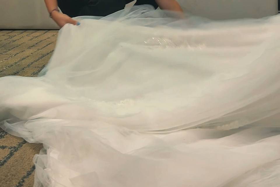 Ajustes finais do vestido