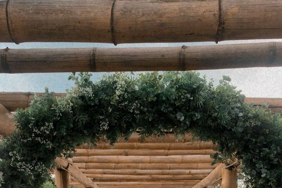 Cerimônia com plumas