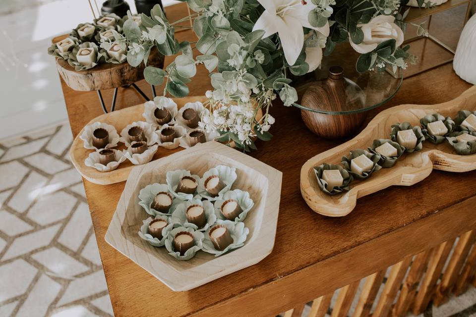 Suporte de doces rústicos