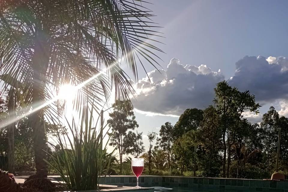 Piscina durante o dia