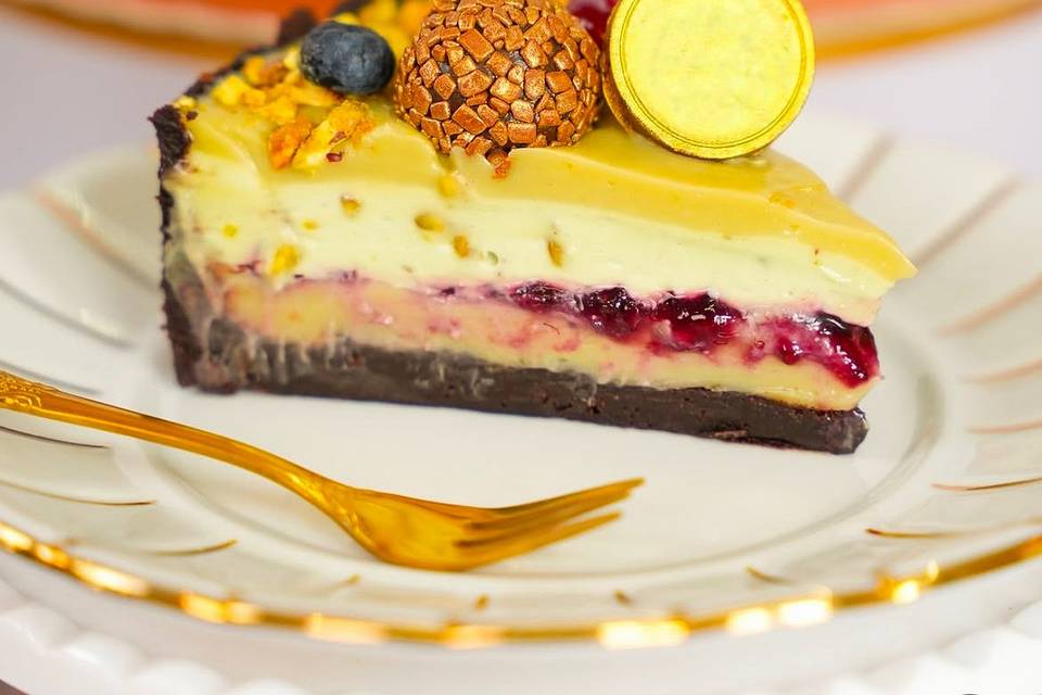 Torta brownie pistache