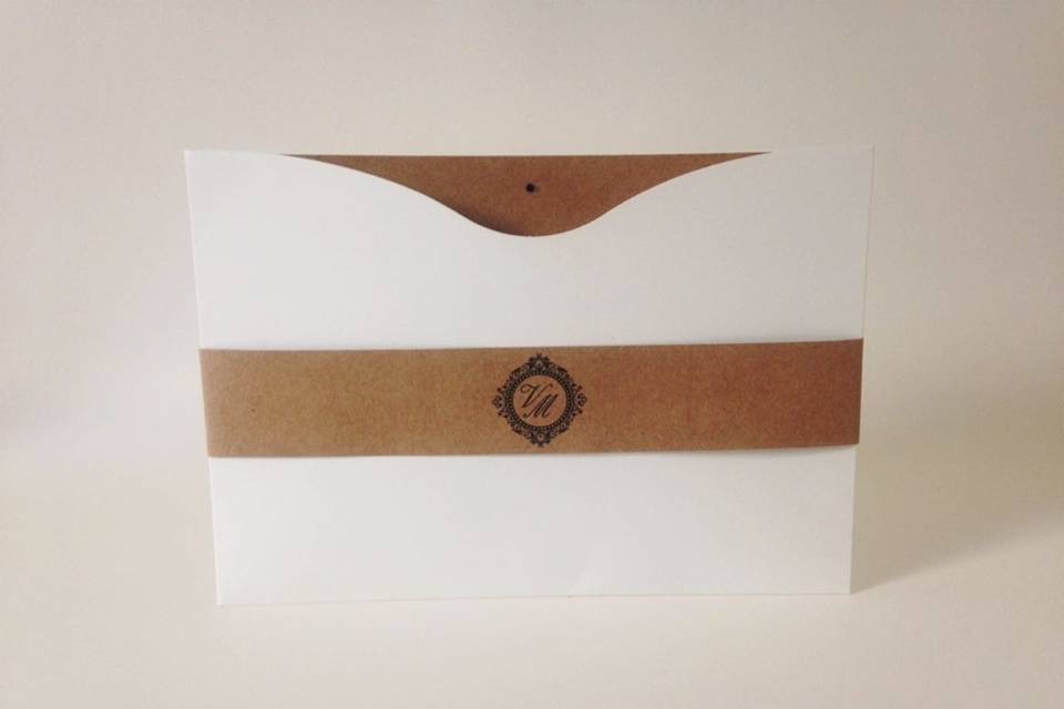 Convite envelope com kraft