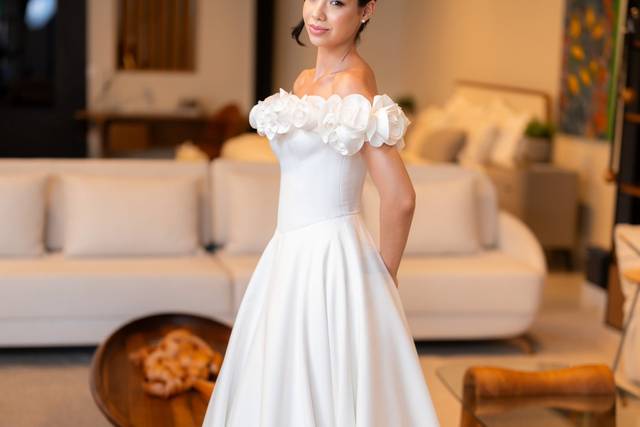Vestido de noiva minimalista