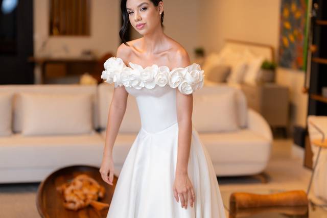 Vestido de noiva minimalista
