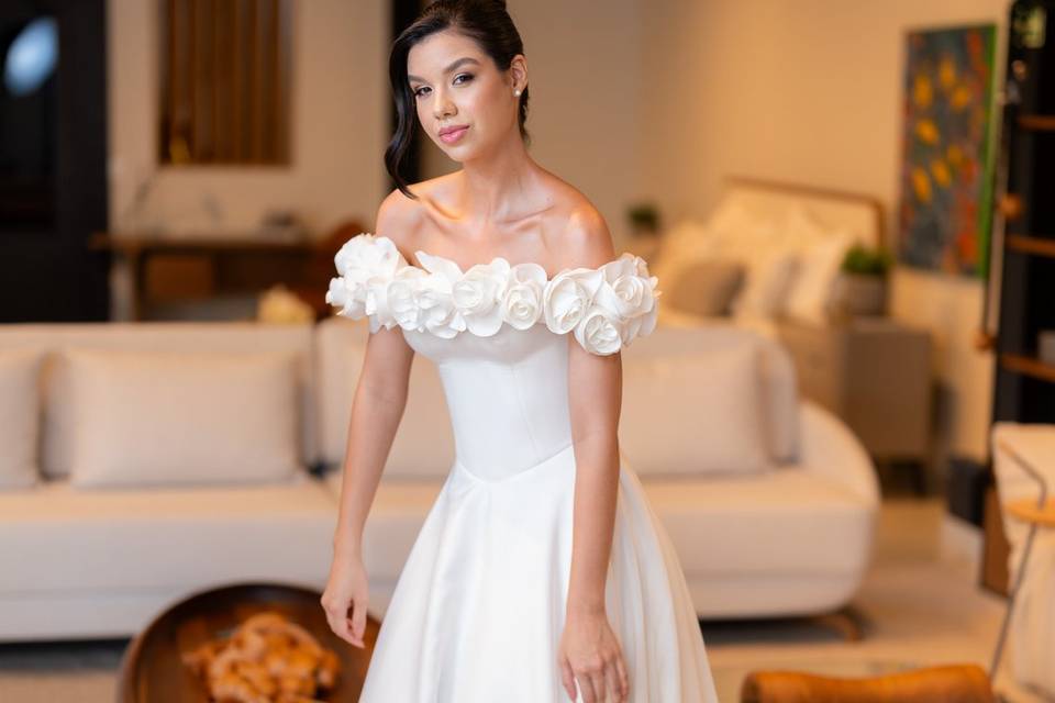 Vestido de noiva minimalista
