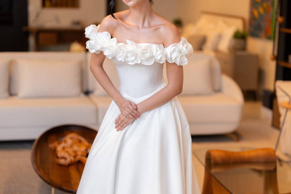 Vestido de noiva minimalista