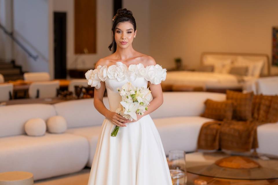 Vestido de noiva minimalista