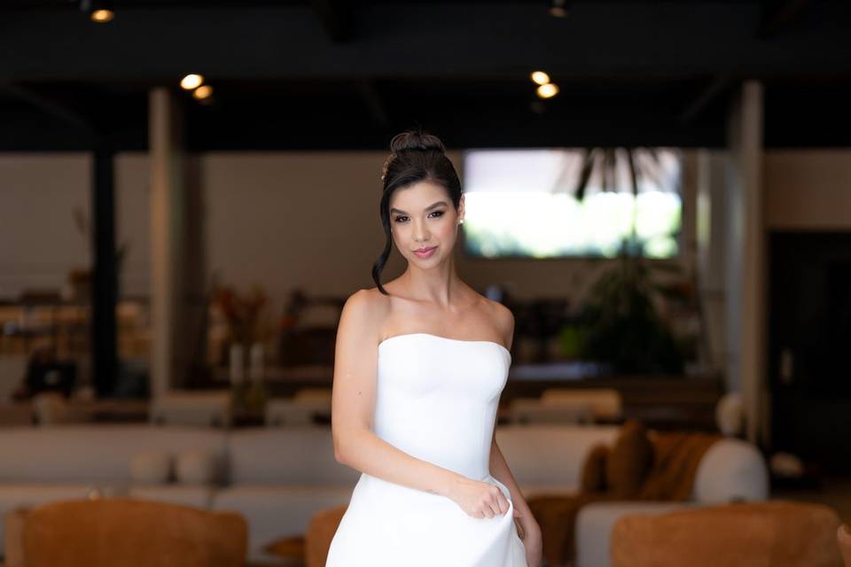 Vestido de noiva minimalista