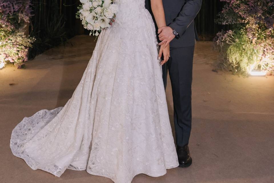 Vestido de noiva Romântico