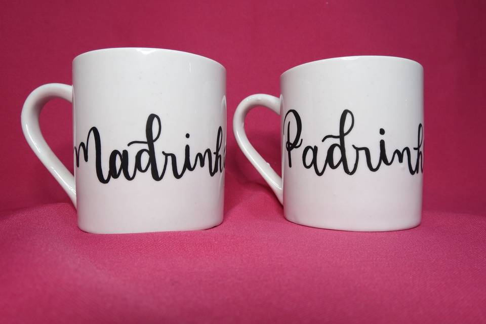 Caneca para padrinhos e madrinha