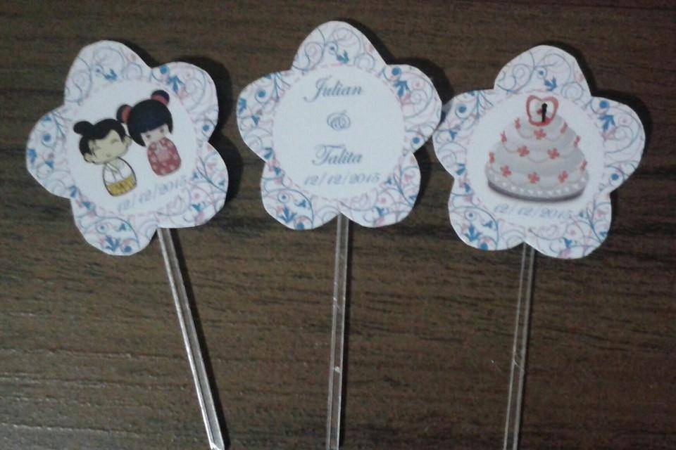 Toppers para doces