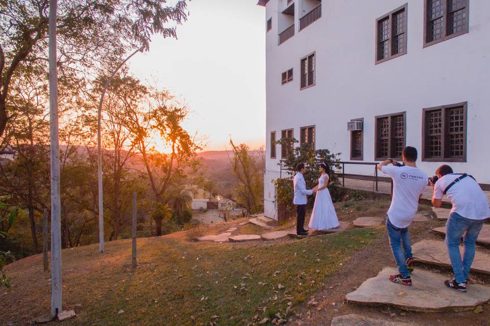 Imagens aéreas de casamento