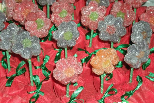 Flor de bala de goma