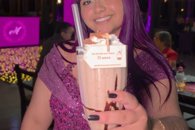 Taça de vidro para a debutante