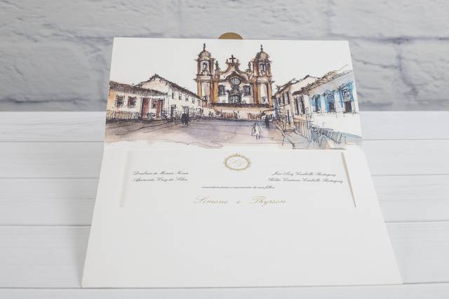 Tradicional com aquarela