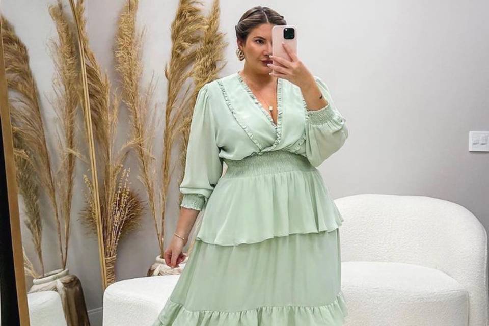 Vestido Festa Longo Plus Size