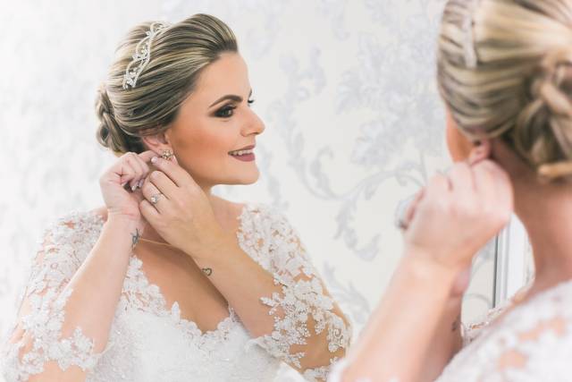 Noiva no seu making-off