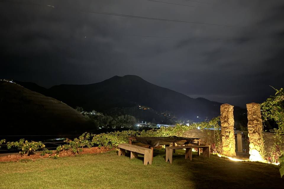 Vista direita do espaço