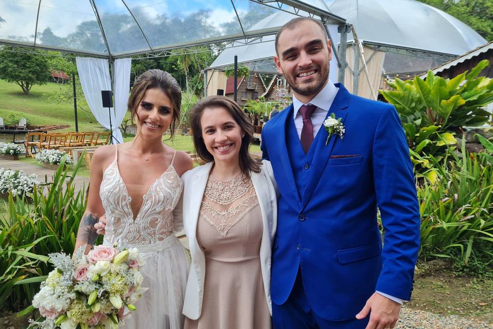 Com os agora casados!