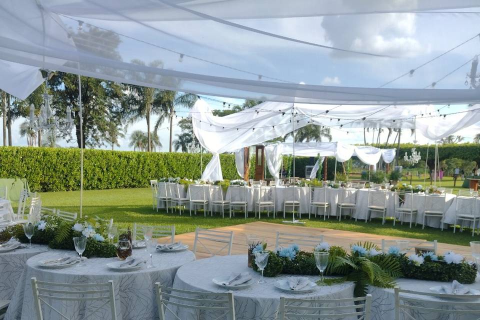 Cerimônia de casamento no camp