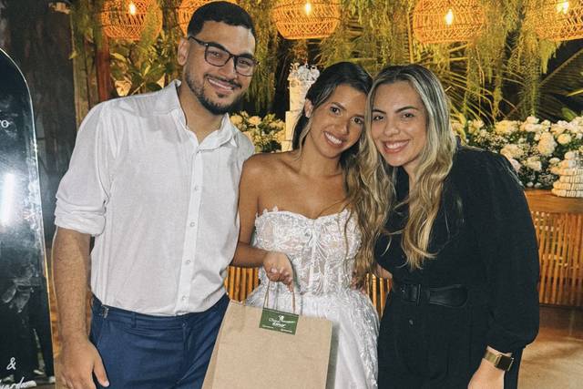 Noivos Duda e Bernardo