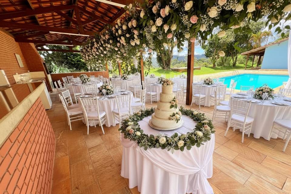 Área gourmet decorada