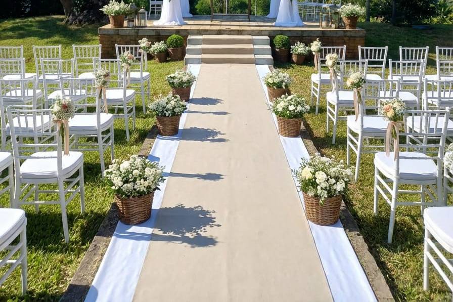 Palco decorado