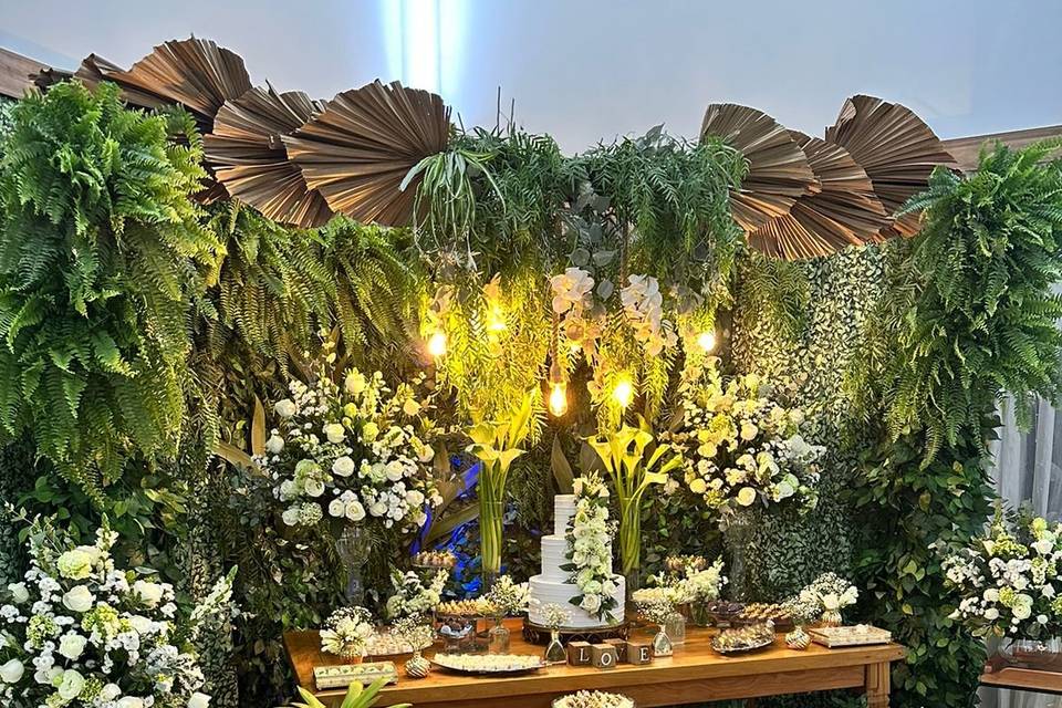 Decoração mesa bolo