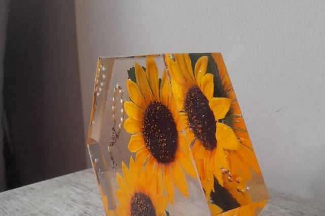 Flores em resina