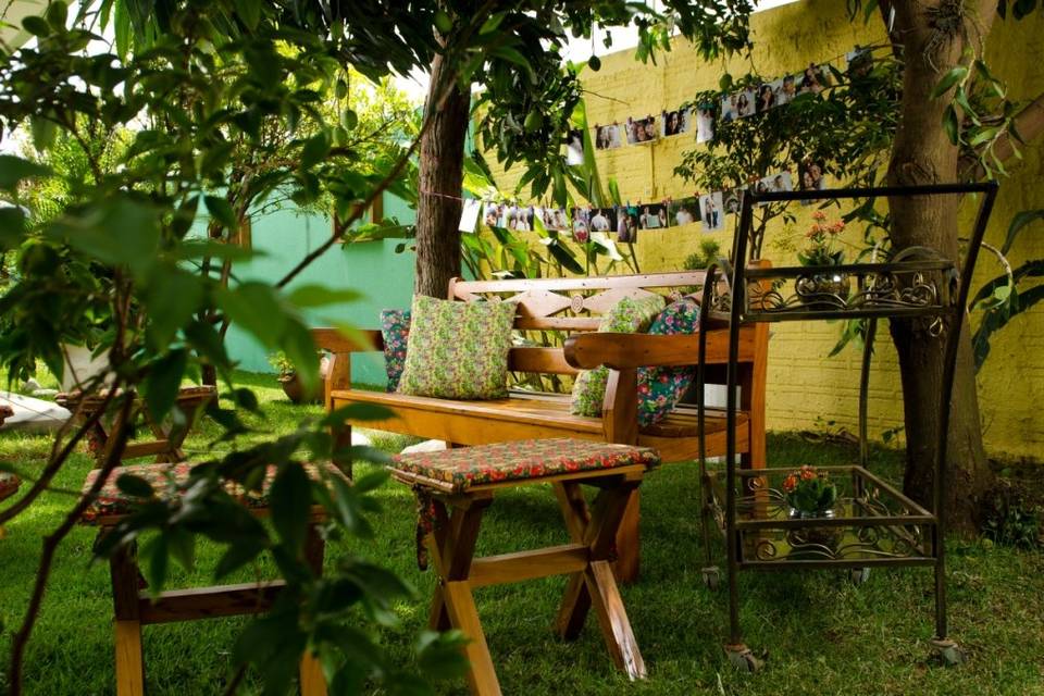 Lounge no jardim