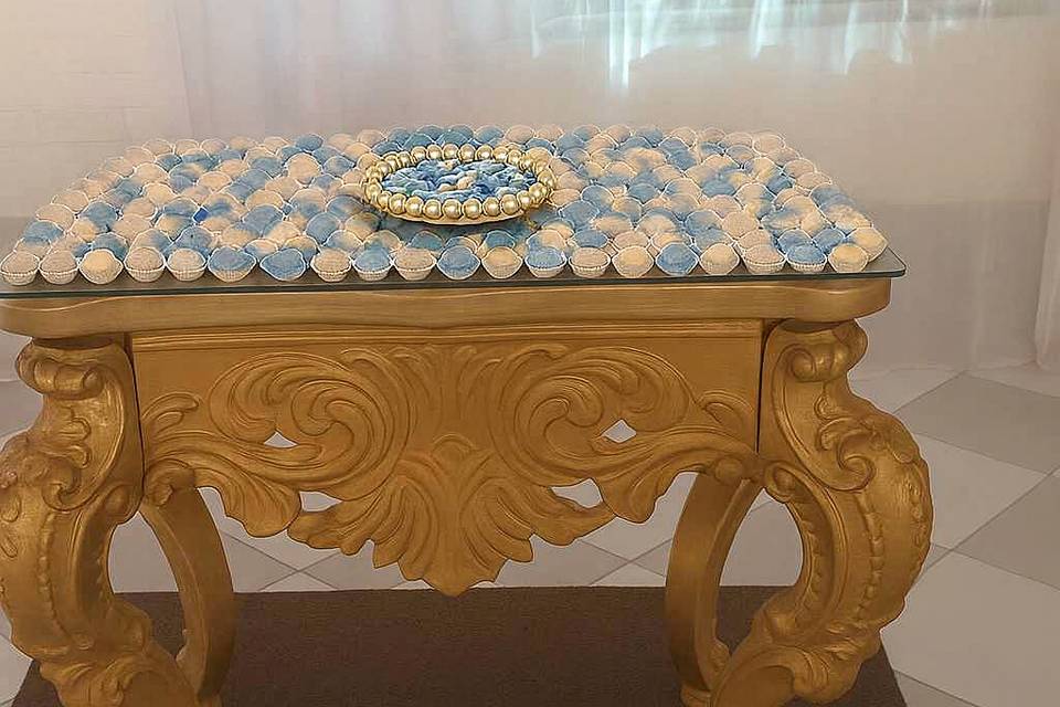 AZUL CLARO E BRANCO