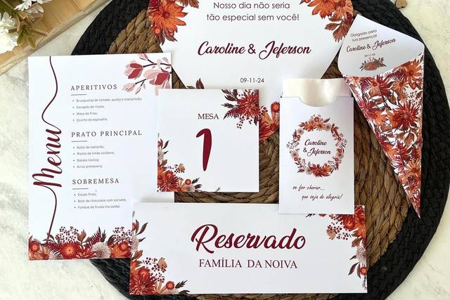 Papelaria para o dia da Festa