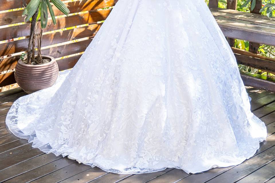 Princesa com mangas longas