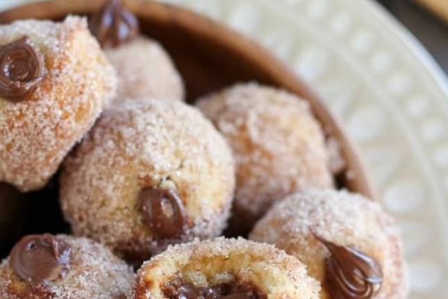 Mini donuts de nutella