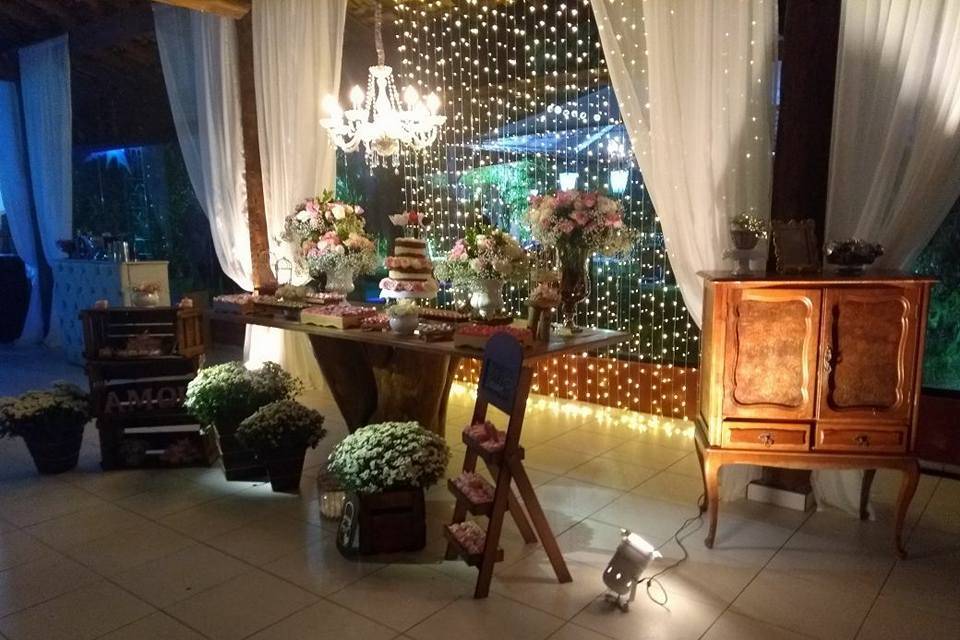 Decoração linda e delicada.