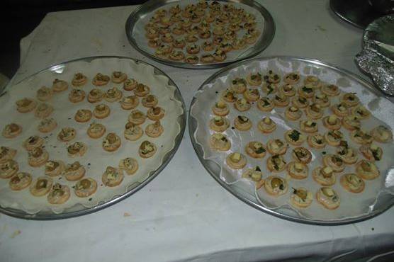 Os canapés decorados