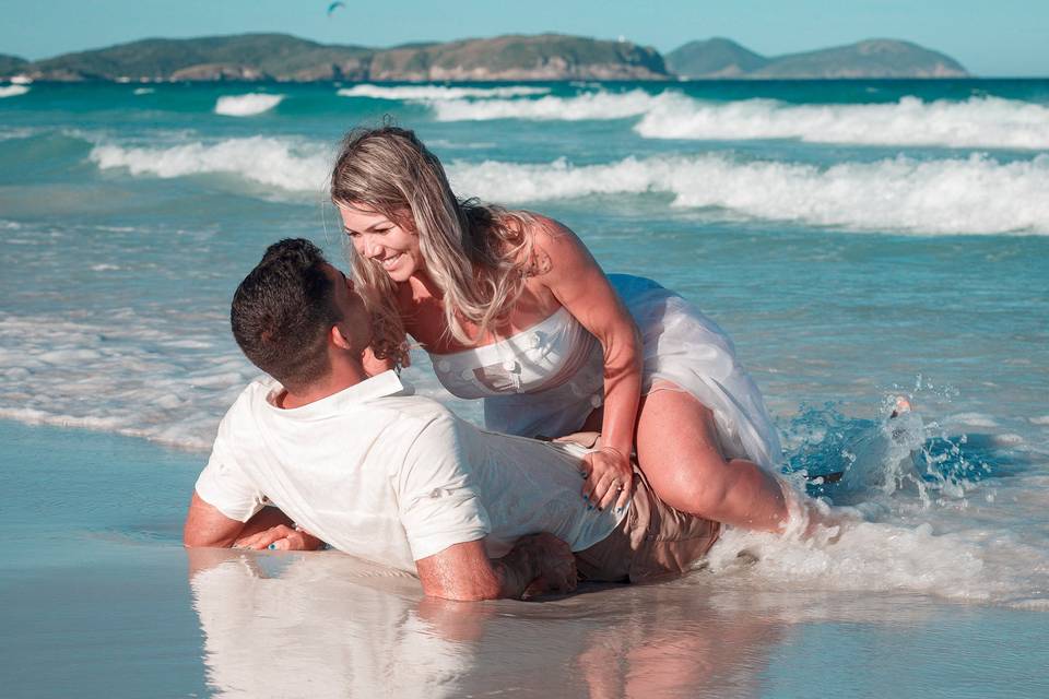 Pós-Wedding na praia