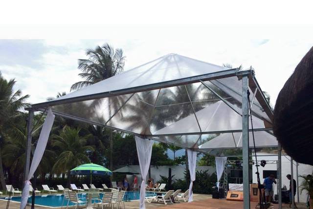 Tendas 5x5 piramidal cristal