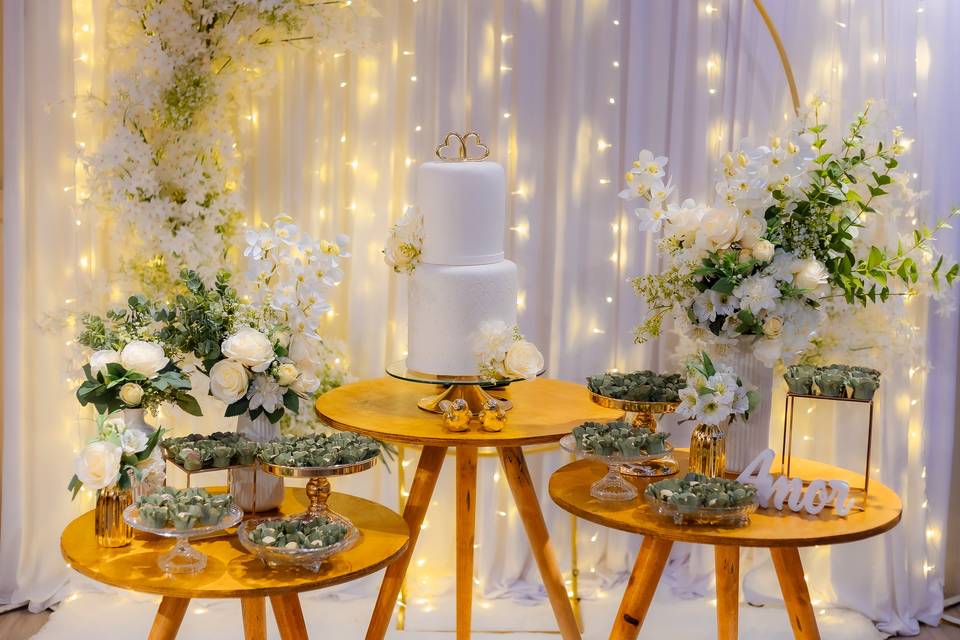 Mesa de casamento simples